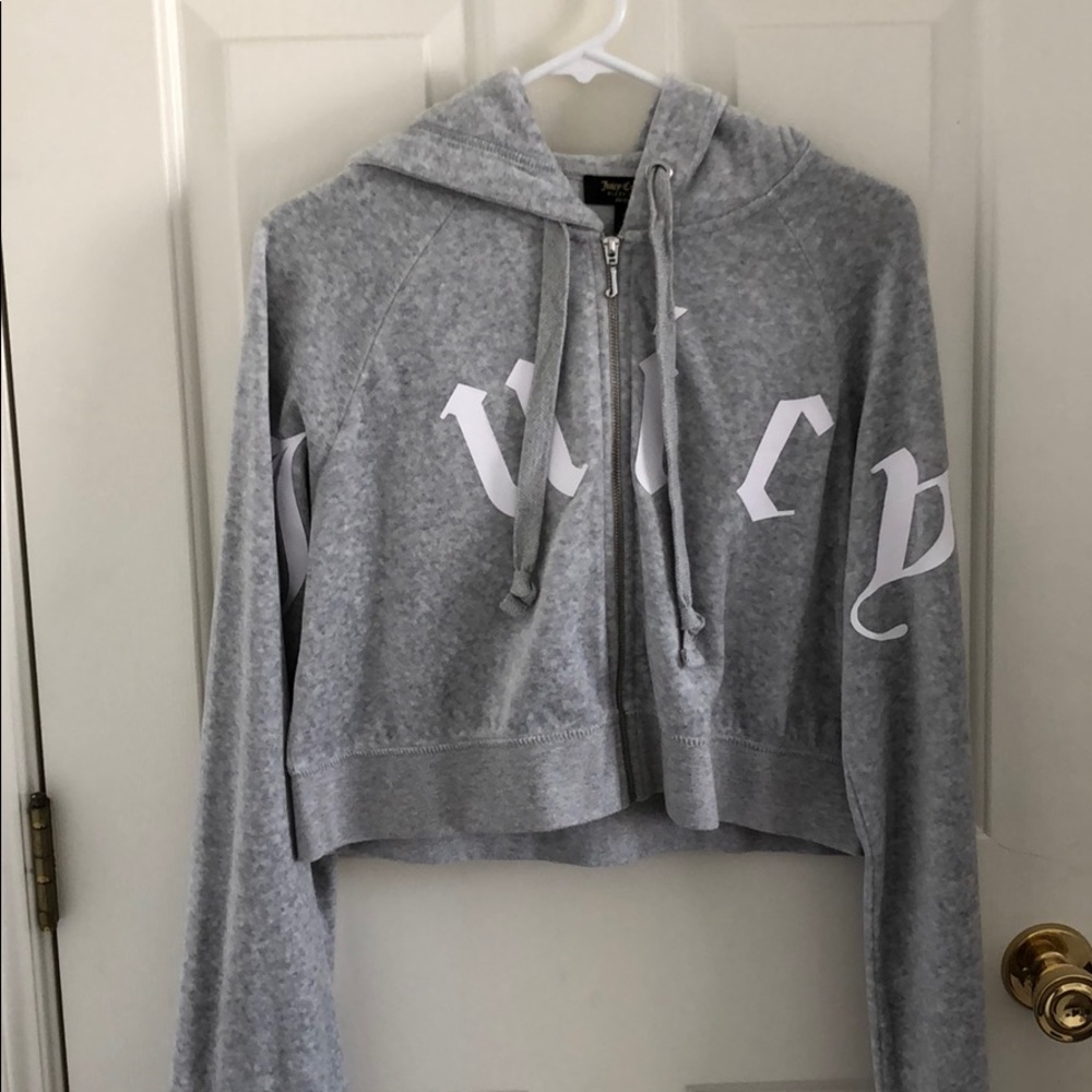 Juicy Couture Cropped Zip Up hoodie